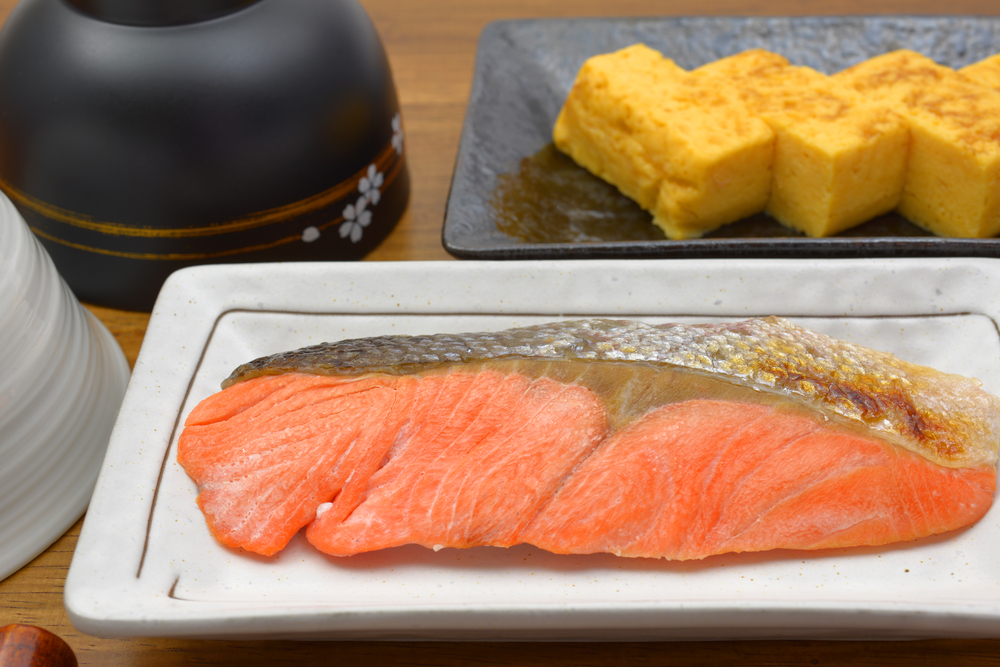 Tradational Japanese dish - Broil with salt of salmon