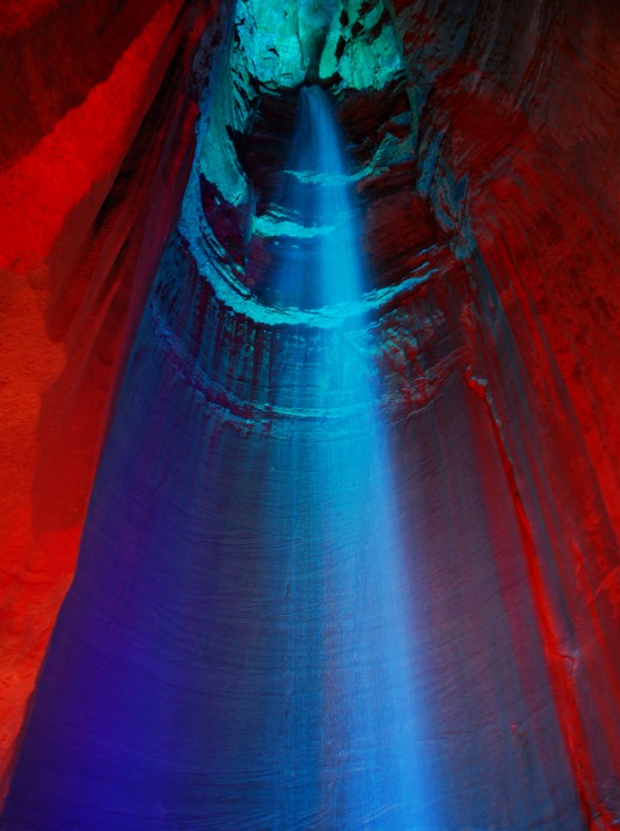 The Ruby Falls in Tennessee, USA 